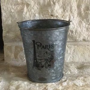 🍋 Pairs Logo Galvanized Metal Pail with Handle